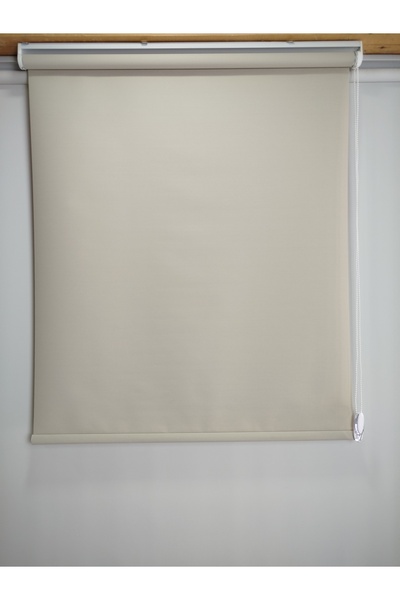 MEKSTOR Güneşlik - Düz Kum beji Stor Perde - Alüminyum Sistem- İthal mat kuma...