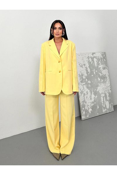 Juste Jachetă oversize cu mâneci cu cusături, galben unt