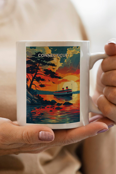 South Steel كوب مطبوع من كونيتيكت