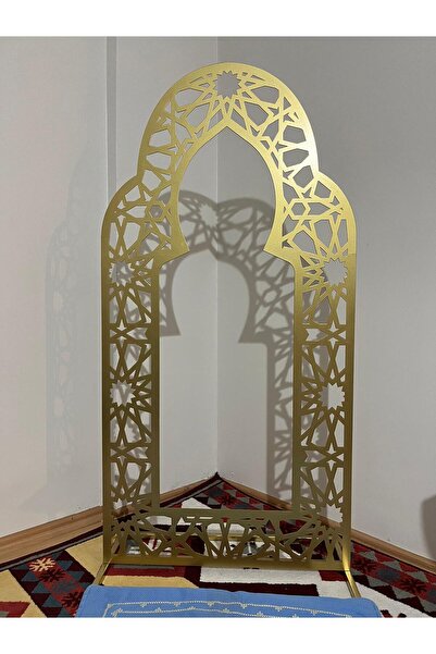 Genel Markalar Ayaklı Metal Mihrab – İslami Motifli | Namaz Köşesi & Mescit D...