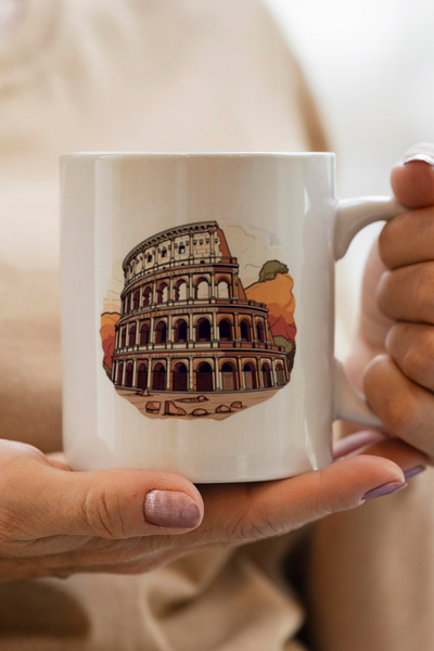 South Steel كأس هدية روما كولوسيوم للعام الجديد مطبوع