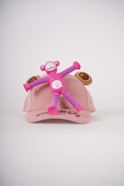 MİNİKO KİDS Kitty Girl Boy Lighted Hat with Spaceable Toy