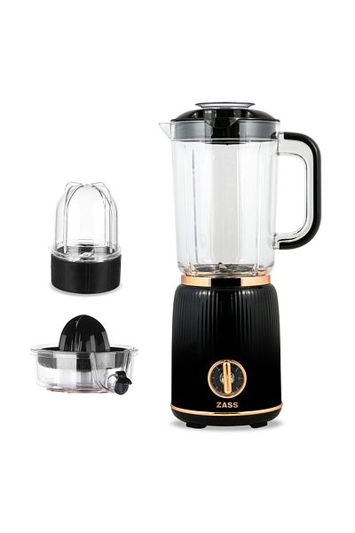 Zass Tabletop blender with 3 accessories Zass ZSB 21 Rose Gold, 380 W, 2 speed, 1000 ml, 300 ml grinder