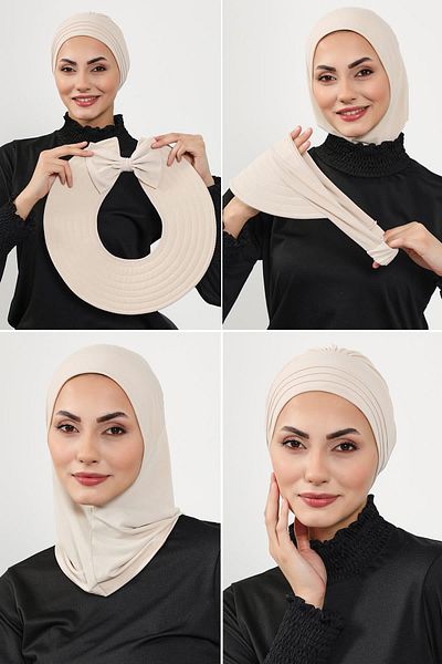Aisha's Design 4-Piece Swimming Cap, Visor and Hat Set Hijab (Sea, Pool) Swimming Cap, St-2Sn