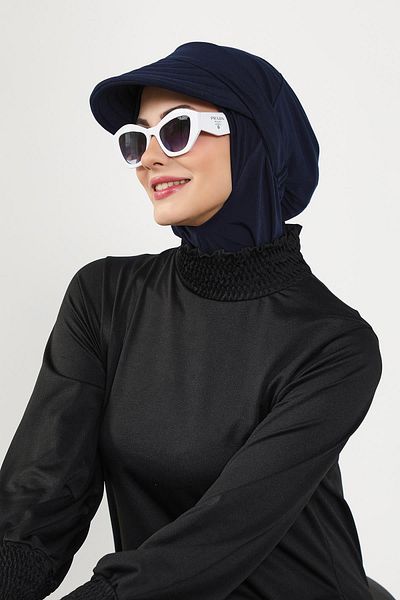 Aisha's Design 4-Piece Swimming Cap, Visor and Hat Set Hijab (Sea, Pool) Swimming Cap, St-2Sn