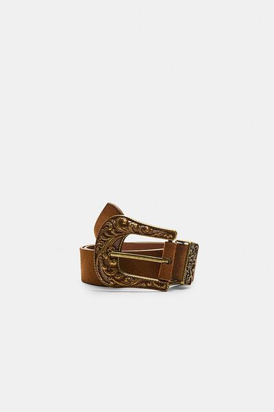 Stradivarius Cowboy belt with painted buckle