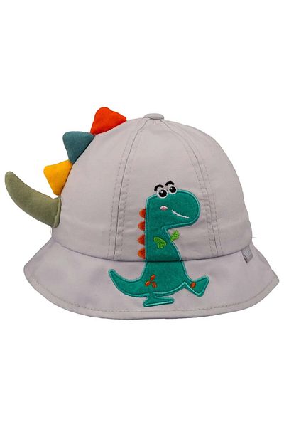 MİNİKO KİDS Kitty Boy 1-3 Years Dinosaur Model Cotton Fisherman Hat