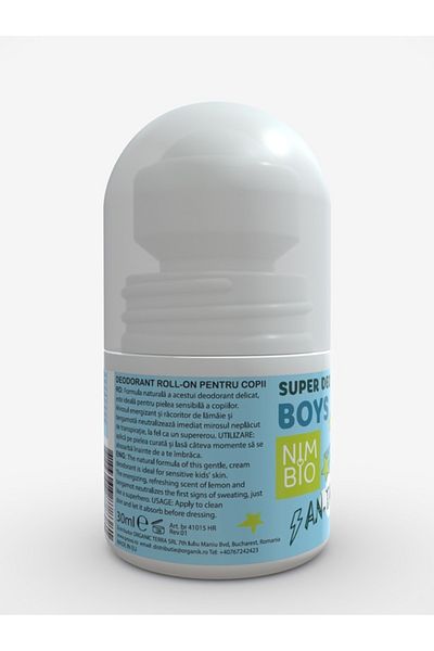 NIMBIO Natural Kids Deodorant An-Tan-Te 30ml - Energizing Citrus Scent for Boys, Hypoallergenic Formula