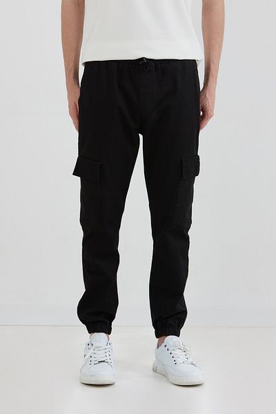 Fulla Moda Elastic Waist Cargo Pocket Jogger Pants