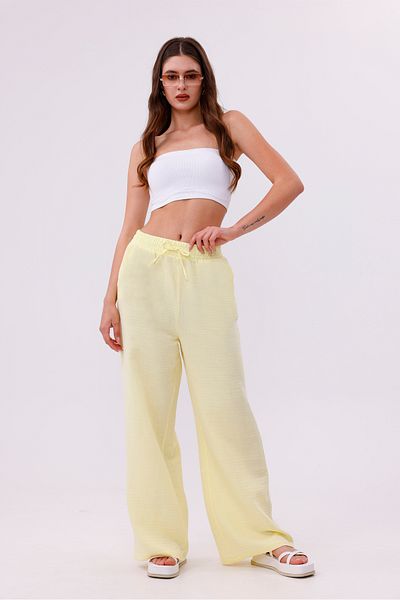 GENIUS STORE Muslin Palazzo Women's Trousers Muslin-Pants