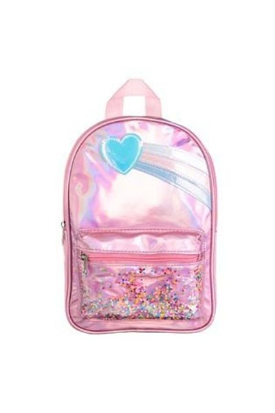 OEM Pink Holographic Glitter Backpack for Kids 21 x 8 x 30 cm