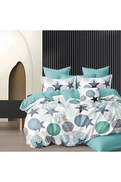 Five Store Double bed linen, Frodi, mercerized cotton, multicolor, 4 pieces