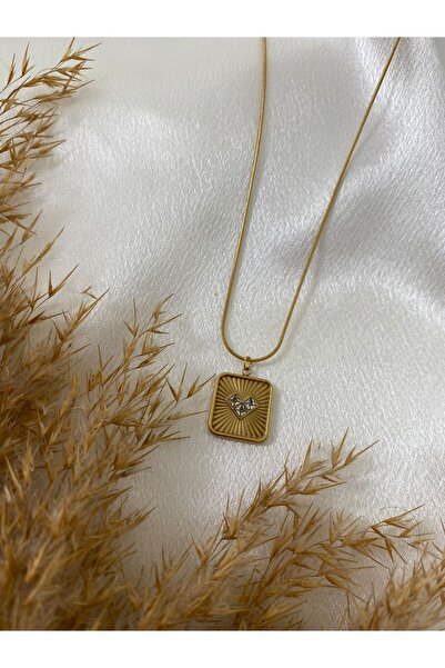 stainless steell قلادة من الفولاذ على شكل قلب