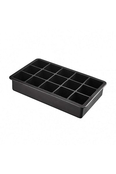 FBZhome 15 Compartment Silicone Ice Mold - 15-Piece Silicone Square Ice Box Cocktail Presentation Ice Mold