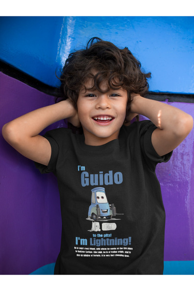 SEVBANO Cars Guido Printed Unisex Cartoon Lightning Mcqueen Παιδικό μπλουζάκι...