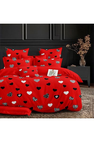 Five Store Bed linen for one person, Rorik, mercerized cotton, multicolor, 4 pieces