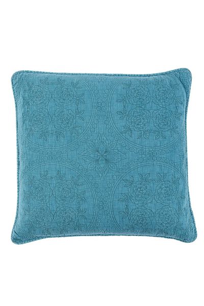 Clayre & Eef Pillow Cover in Quilted Green Cotton 50 cm x 50 cm