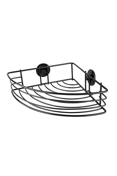 AWDO Corner bathroom shelf, Black Wall, steel, 8.7x31x22 cm