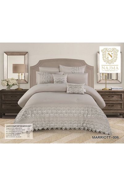 NAJMA 8-piece lace layer bridal bedspread