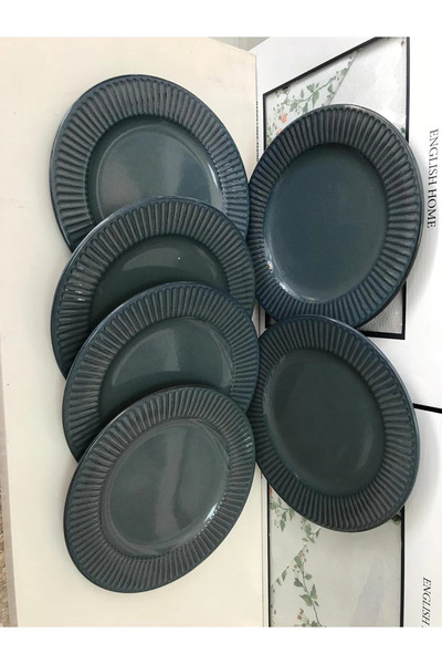 English Home Dentro Seramik Pasta Tabağı 21 Cm Lacivert