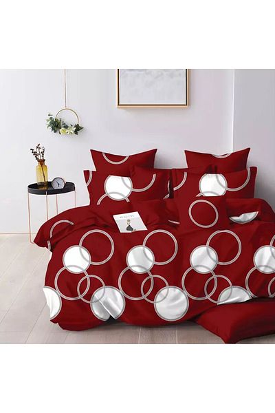 Five Store Double bed linen, Vilborg, mercerized cotton, multicolor, 4 pieces