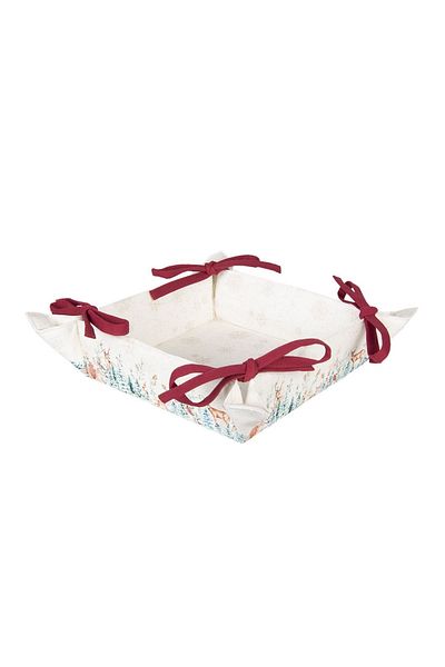 Clayre & Eef Forest cotton bread basket 35x35x8 cm