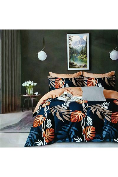 Five Store Double bed linen, Panopa, mercerized cotton, multicolor, 4 pieces
