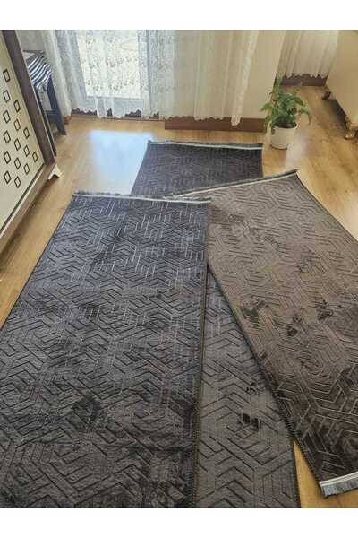 AKSU DİNARSU armoni saçaklı modern yıkanabilir embos 3lü yatak odası takımı k...