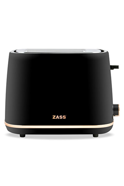 Zass Rose Gold ZST 20 Toaster, 780-930W, 2 Slices, 7 Browning Levels, Removable Crumb Tray, Black