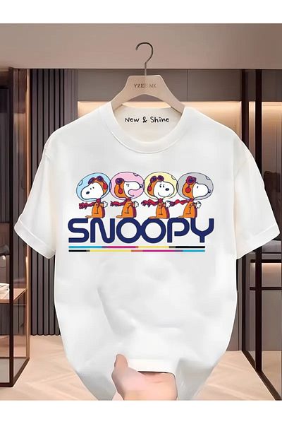 New Shine Μπλουζάκι με στάμπα Snoopy Oversize
