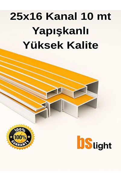 Bs Light Kendinden Yapışkanlı Kablo Kanalı 25x16 10 Metre