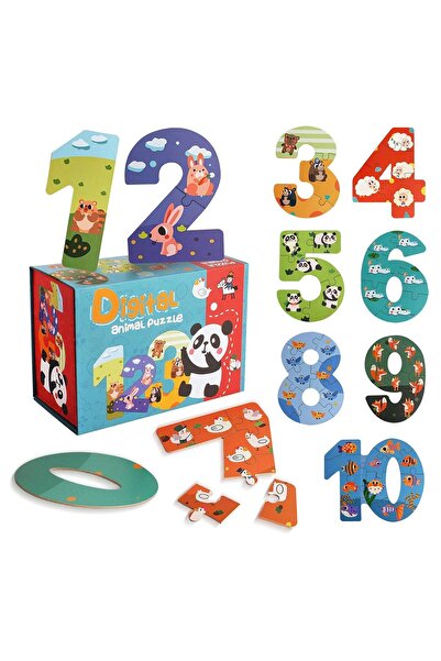 Malvys Set Puzzle cu Numere si Animale - O Calatorie Educativa in Lumea Cunoa...