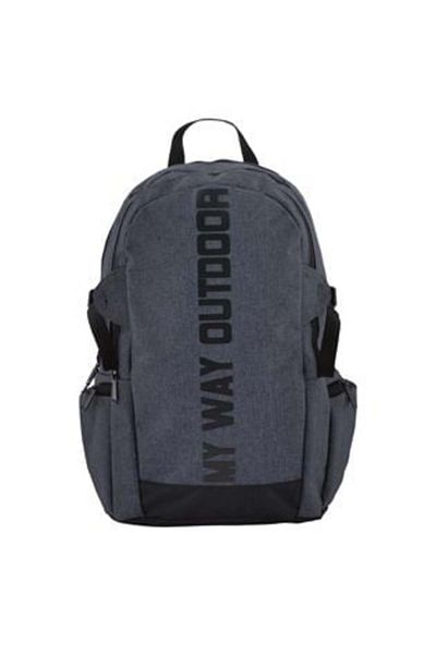 OEM "My way outdoor" Grey Black Sports Backpack