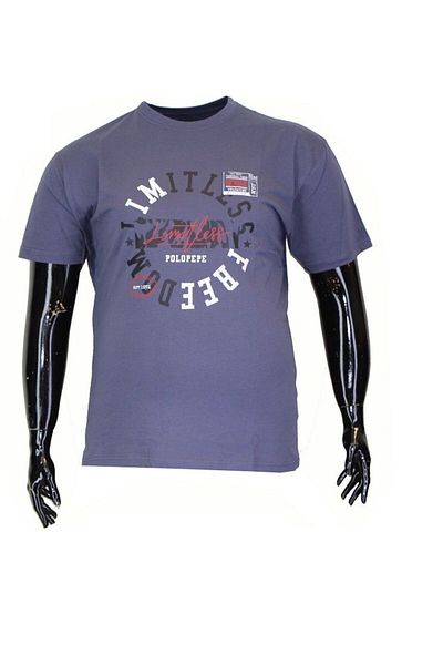 POLOPEPE Men's Plus Size T-Shirt 1802 Smoked-Smoked - 3XL