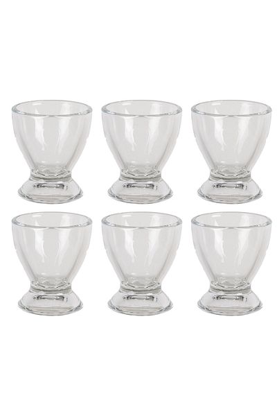 Clayre & Eef Set 6 suporturi ou din sticla 6 cm
