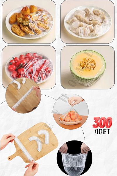 devhome 300Pcs Practical Freshness Preserving Pots and Saucers Cap |   Multi-Purpose Cover Food Cap