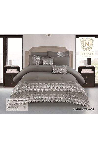 NAJMA 8-piece lace layer bridal bedspread