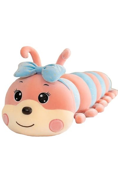 Malvys Plush toy, Cozy Caterpillar, Pink/Blue, 100 cm