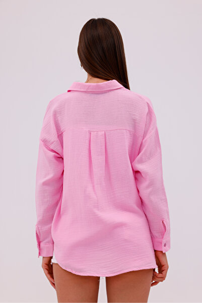 GENIUS STORE Oversize Basic Muslin Women's Shirt Women-Muslin-Shirt