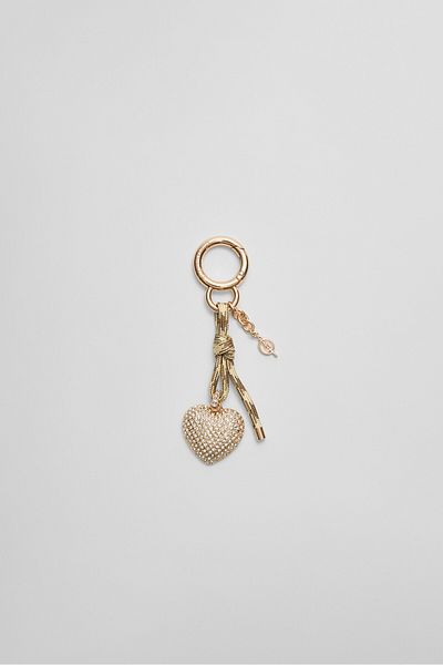 Stradivarius Key ring with rhinestone heart charm