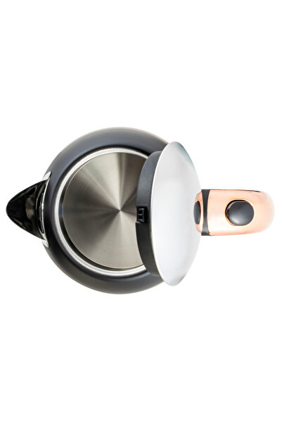 Zass Electric kettle ZASS Rose Gold ZCK 21, 2200 W, 1.7 L, 360° Rotating , Water Indicator, Matte Black