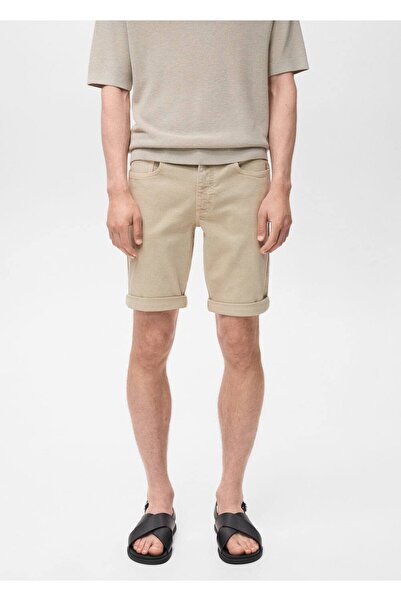 MANGO Man Slim fit kot bermuda şort