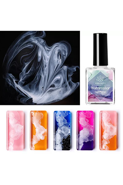 Born Pretty White Watercolor Nail Ink/Beyaz Su Bazlı Nail Art Mürekkebi-15ml