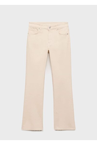 MANGO Woman Sienna flare crop jean pantolon