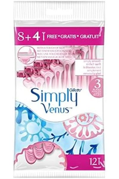 Gillette Simply Venus 3 Women's Razor Blades - 12 Count