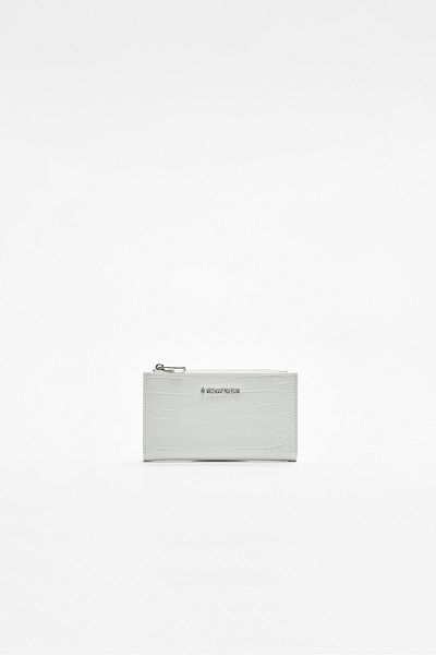 Stradivarius Basic mock croc wallet