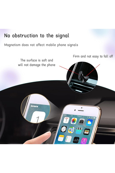 Go-Des Magnetic Adsorption Car Phone Holder with 360° Rotation - GD-HD618