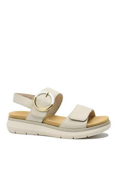 Remonte Women's low adjustable sandals Remonte, beige, made of genuine leather