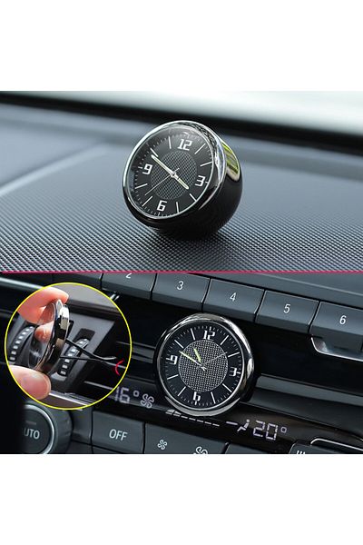 BOEM Dashboard clock, Aluminum alloy/Quartz, Black