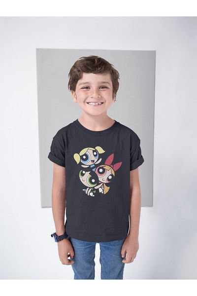 SEVBANO Tricou pentru copii unisex cu desene animate Power Puff Girls (vârsta 1-12)